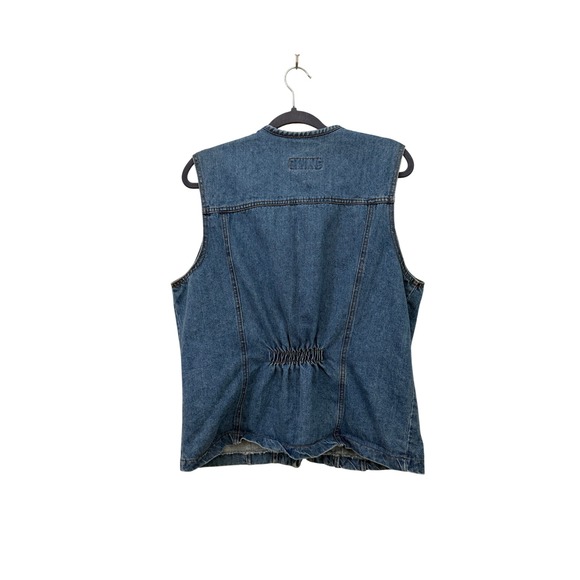 Vintage Denim Jean Vest Women size Large - Picture 3 of 5